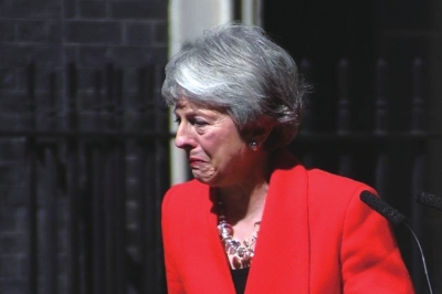 5月24日，英国首相特雷莎·梅宣布她将于6月7日辞去保守党领导人一职。　□新华社照片